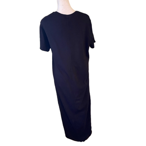 Vince Black Short-Sleeve Jersey Maxi T-Shirt Dress - Size Small